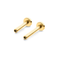 24KT Gold PVD Titanium Threadless Labret 2.5mm Base