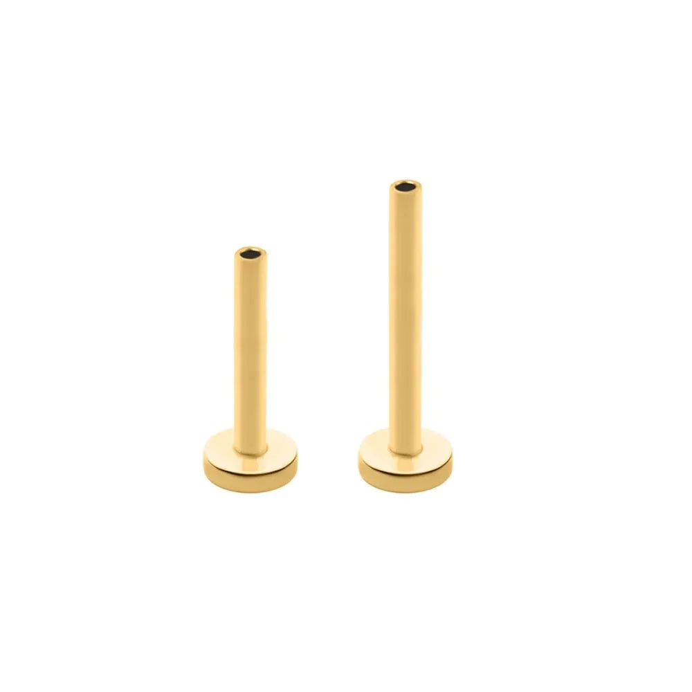 24KT Gold PVD Titanium Threadless Labret 2.5mm Base