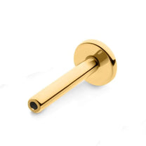 24KT Gold PVD Titanium Threadless Labret 4mm Base