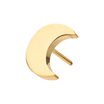 24Kt Gold PVD Titanium Threadless Crescent Moon Top