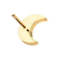 24Kt Gold PVD Titanium Threadless Crescent Moon Top
