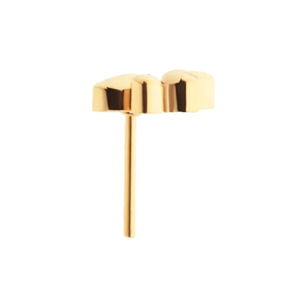 24KT Gold PVD Titanium Threadless Paw Top