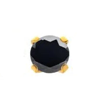 2mm Black 24kt Gold PVD Titanium Threadless Top