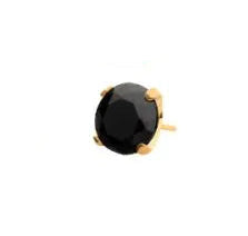 2mm Black 24kt Gold PVD Titanium Threadless Top