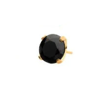 2mm Black 24kt Gold PVD Titanium Threadless Top
