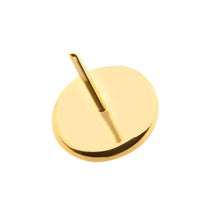 24Kt Gold PVD Titanium Threadless Flat Disc Top