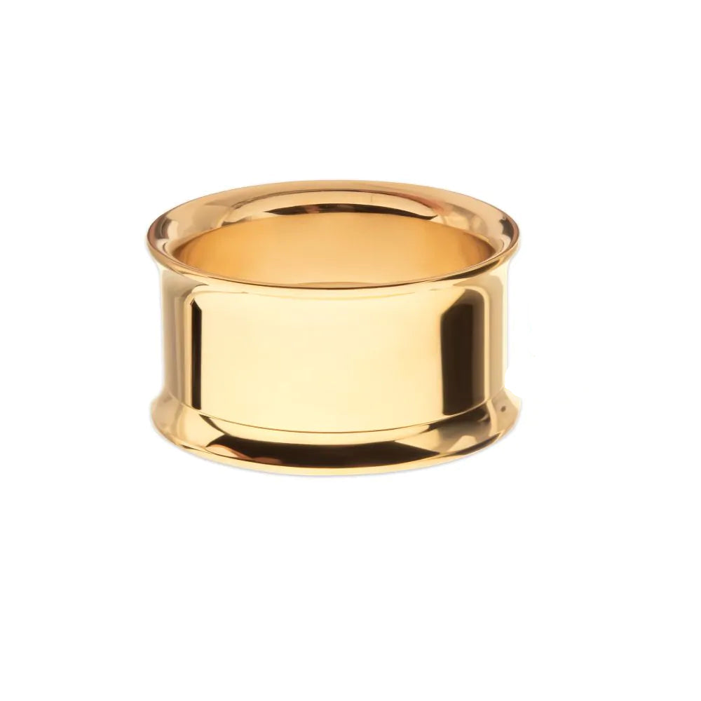 24Kt Gold PVD Titanium Internally Threaded Double Flare Basic Tunnel | Sold by piece