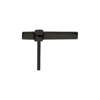 Black PVD Titanium Threadless Cross Top