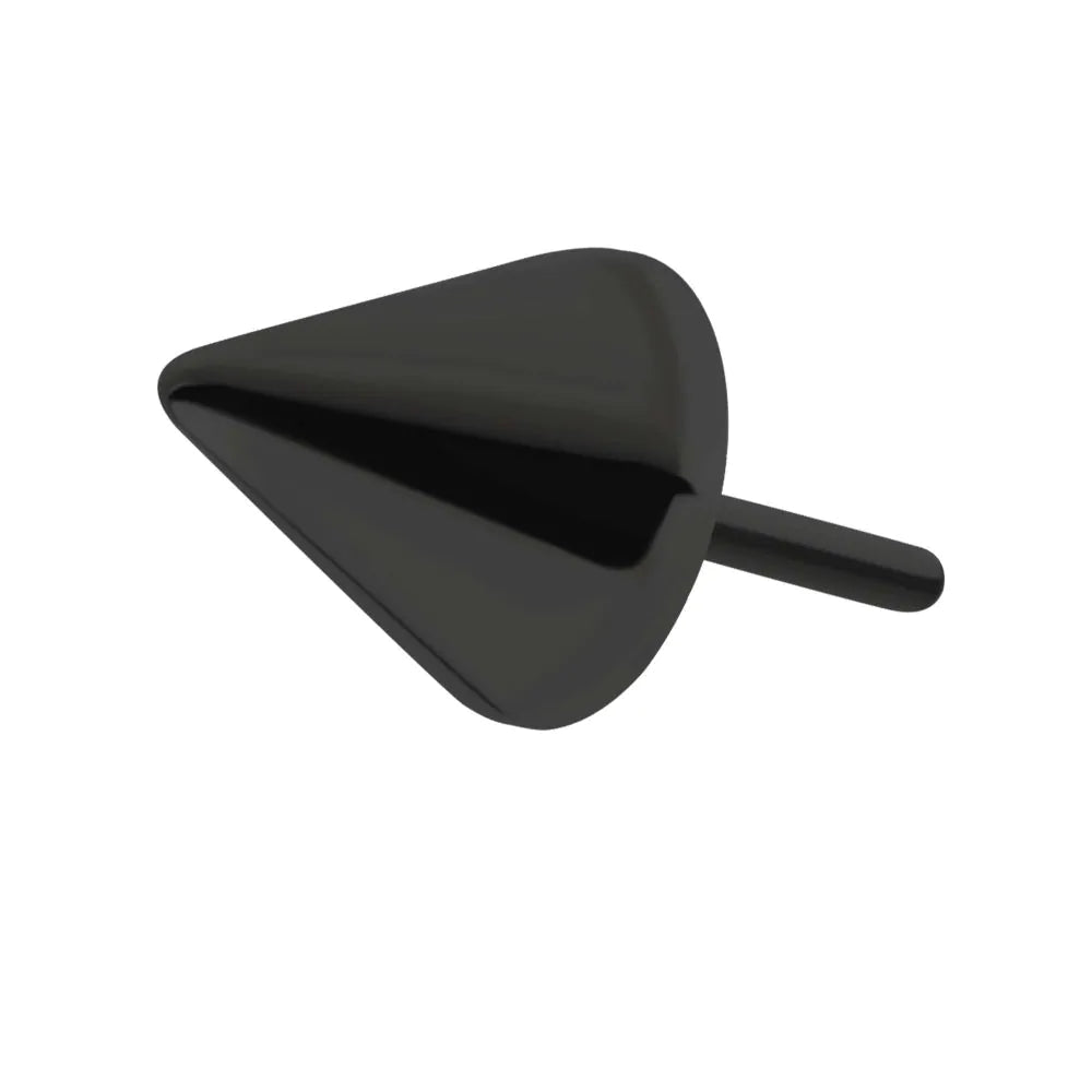 Black PVD Titanium Threadless Spike Top