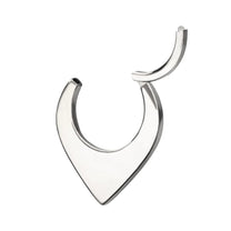 24Kt Gold PVD Titanium Teardrop Flat Hoop Front Facing Hinged Segment Clicker
