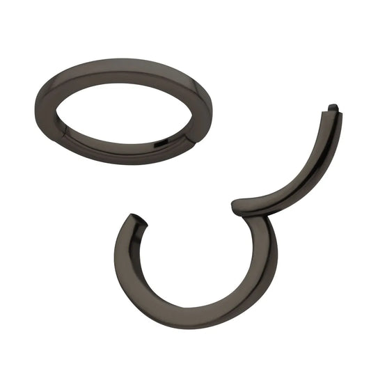 Black PVD Titanium Oval Shape Hinged Segment Clicker