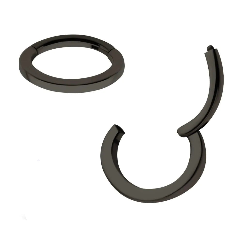 Black PVD Titanium Oval Shape Hinged Segment Clicker