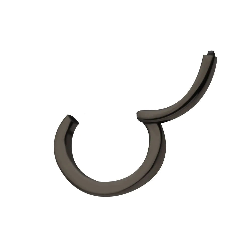 Black PVD Titanium Oval Shape Hinged Segment Clicker