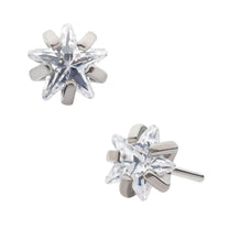 Titanium Threadless Crystal Star Shape Top