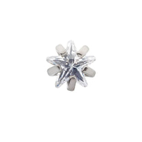 Titanium Threadless Crystal Star Shape Top