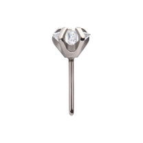 Titanium Threadless Crystal Star Shape Top