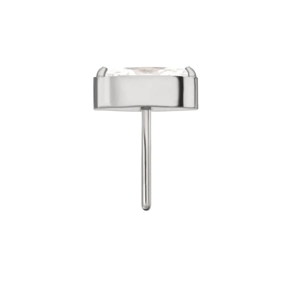 Titanium Threadless Marquise Crystal Top