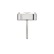 Titanium Threadless Marquise Crystal Top
