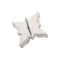 Titanium Threadless Clustered Round &amp; Marquise Crystal Cross Shape Top