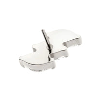 Titanium Threadless Marquise Crystal Diagonal 3-Cluster Top