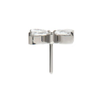 Titanium Threadless Pronged Marquise Crystal Blade Ceiling Fan Shape Top