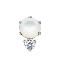 Threadless Double Round Gem and Natural Stone Top