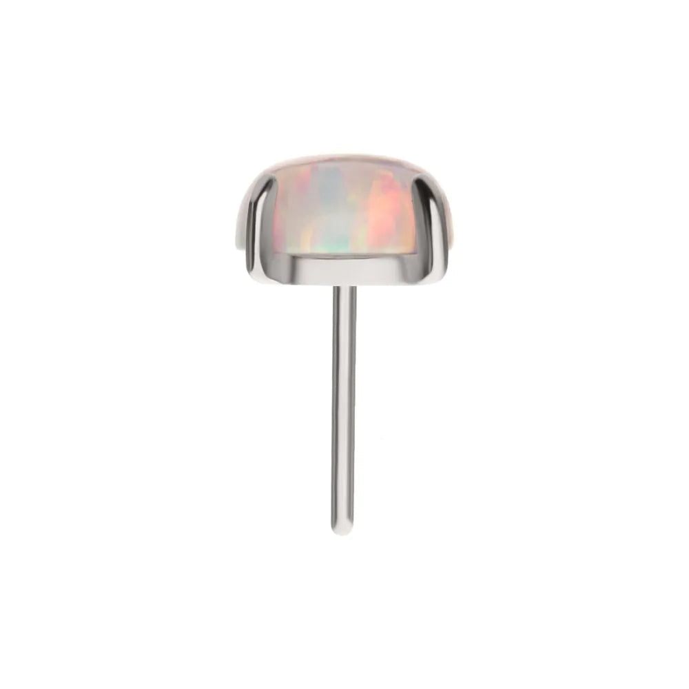 Titanium Threadless Prong Opal Top