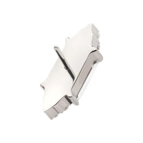 Titanium Threadless Trinity Round Crystal &amp; Prong Baguette Crystal Top