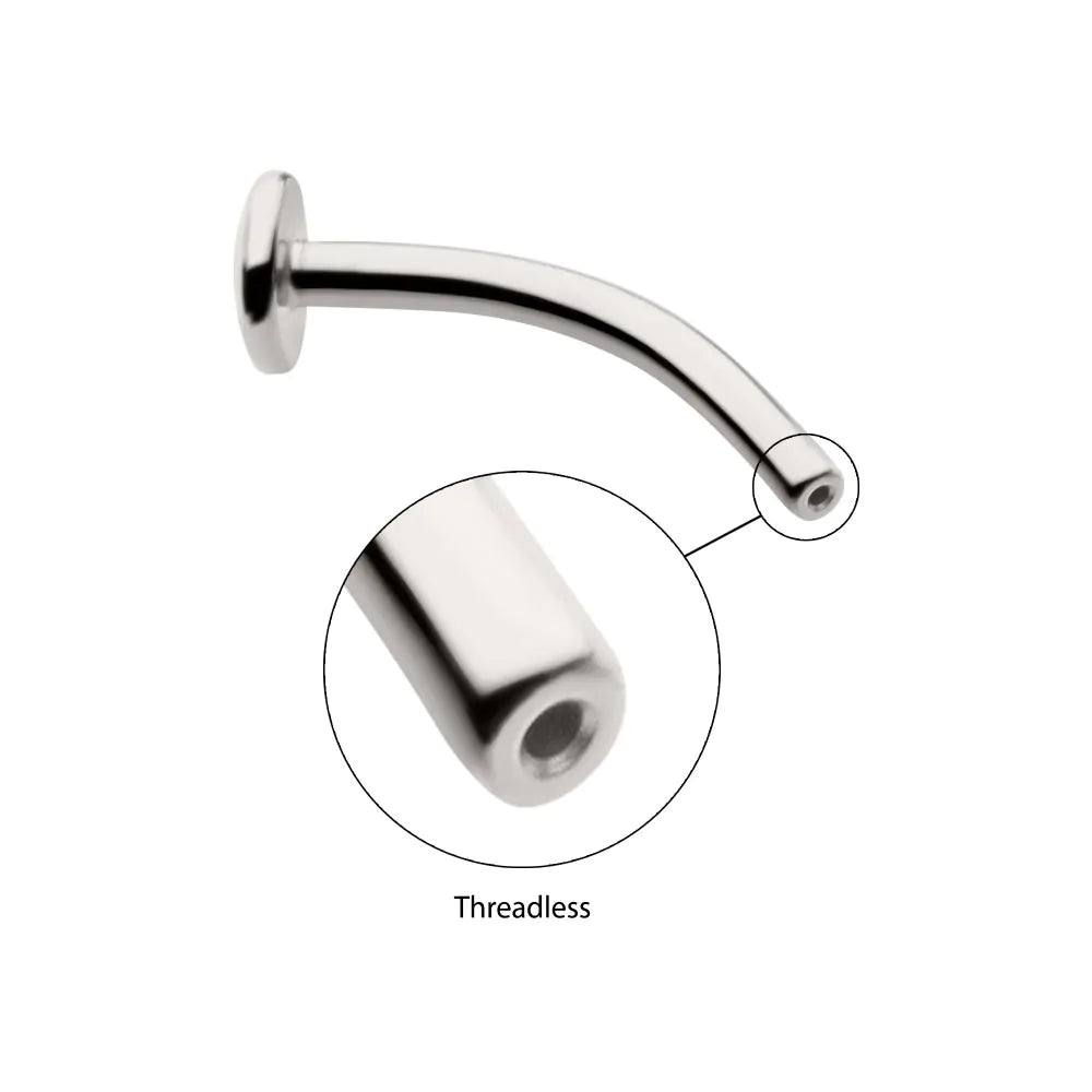 Titanium Threadless Fixed Disk Floating Navel Bar