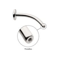 Titanium Threadless Fixed Disk Floating Navel Bar