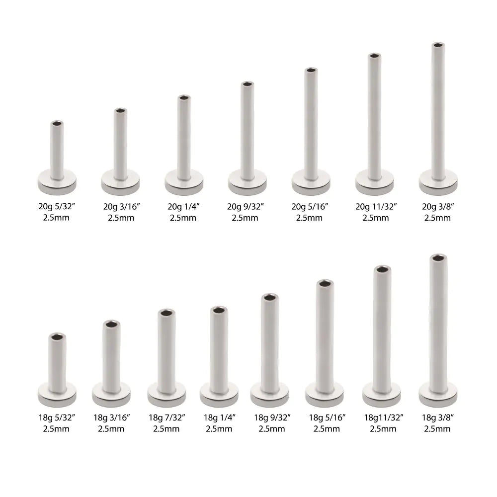 Titanium Threadless Labret 2.5mm Base