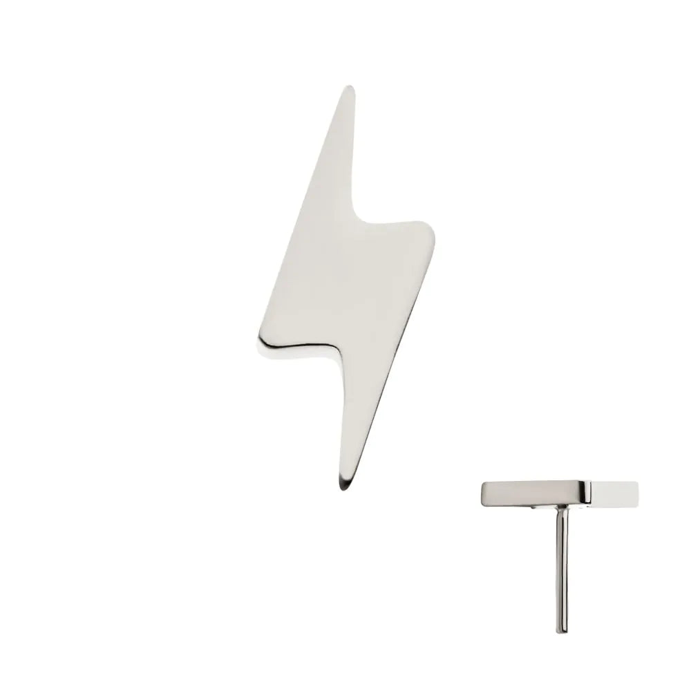 Titanium Threadless Lightning Bolt Top