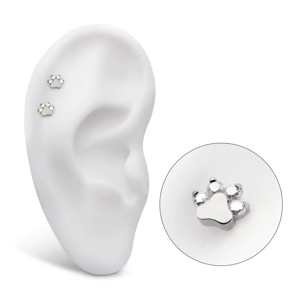 Titanium Threadless Paw Top