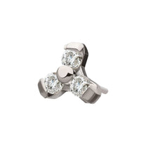 Titanium Threadless Petite Trinity Top 1.2mm Gem